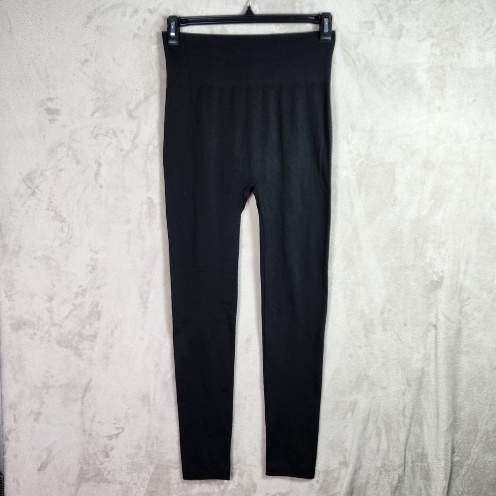 MUK LUKS Leggings Womens 1X/2X Black Fleece Lined Athleisure Workout A708885